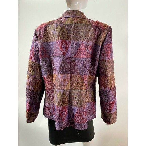 Coldwater Creek Womens Jacket Coat Multicolor Purp - Picture 8 of 12